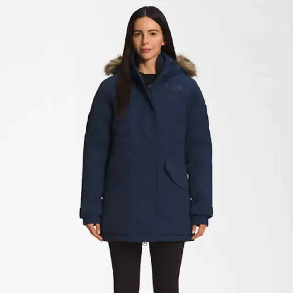 Northface Womens Expedition MucMurdo Parka Size Large Summit Navy NWT - Picture 1 of 16
